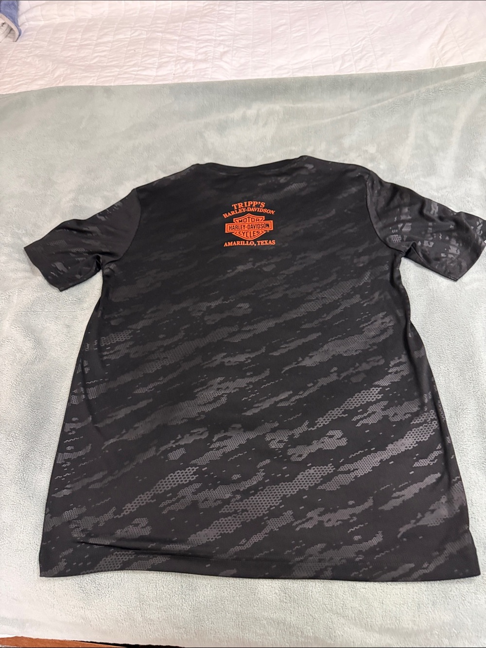 Harley-Davidson Black and Orange Short Sleeve Tee - Picture 4 of 5